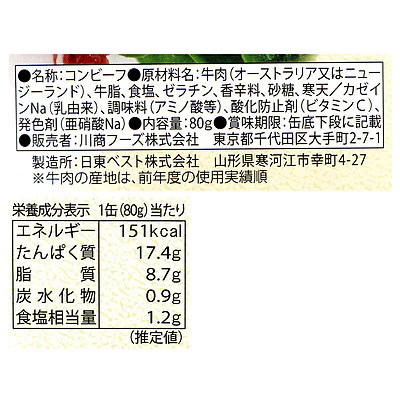 ノザキ ほぐしコンビーフ（ハーブ＆ペッパー） 80g - Image 2