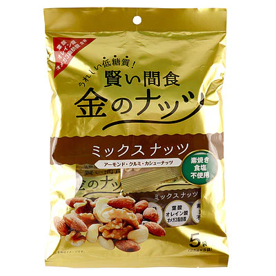 ANAフーズ 賢い間食 金のナッツミックスナッツ 125g(25×5袋)