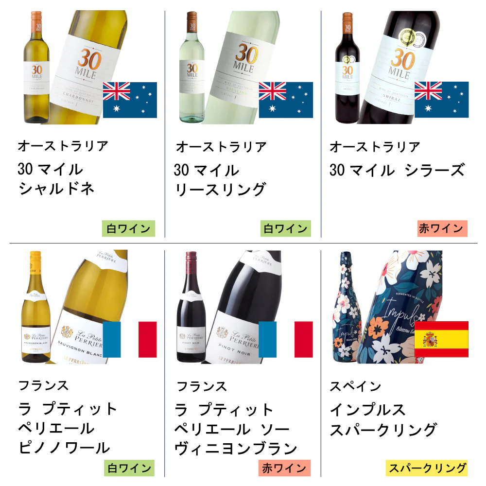 ソムリエが選ぶ! 初心者おすすめワイン6本セット 750ml×6本 - Image 3